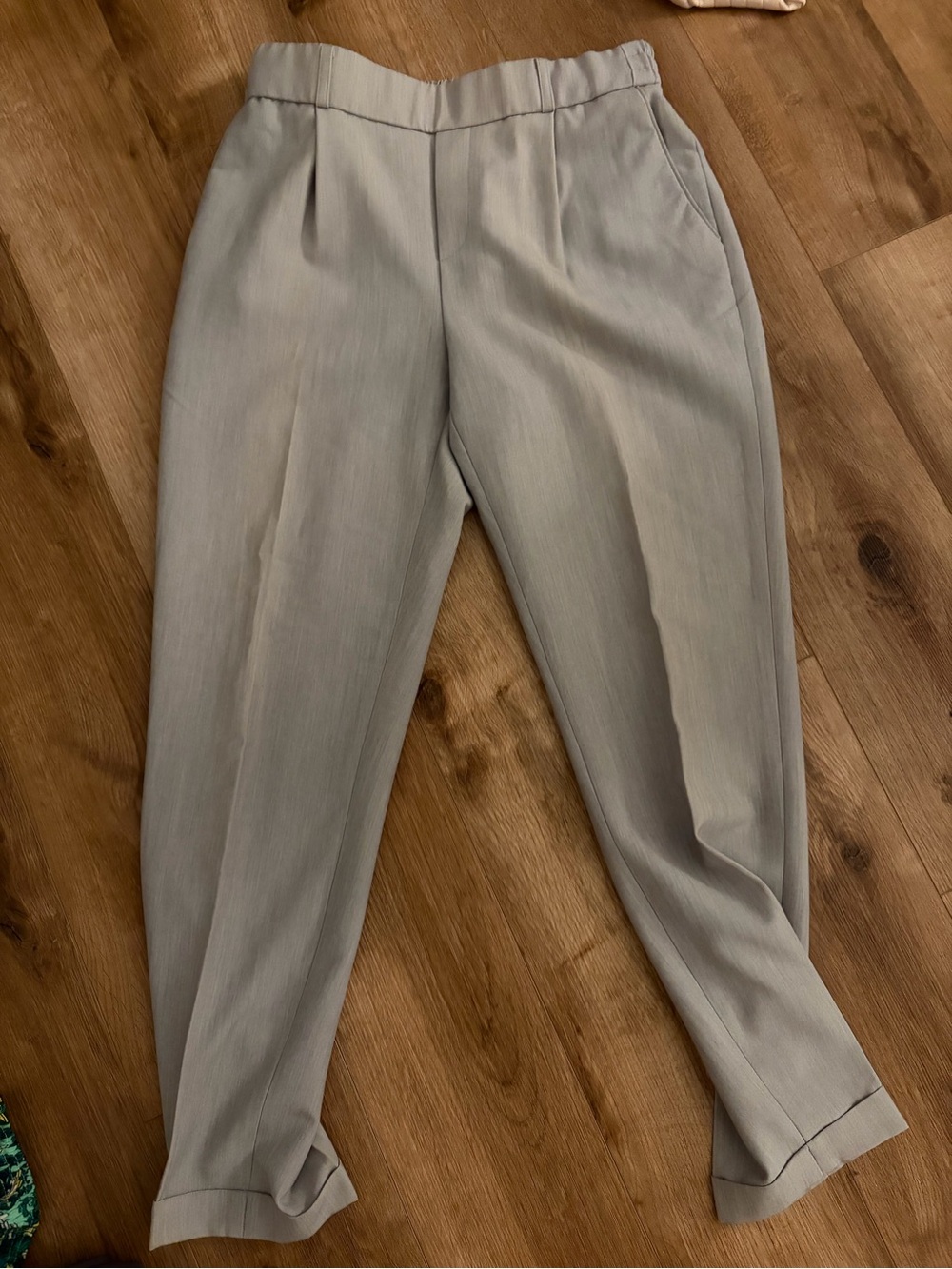Suzy Shier Light Gray Women's Tailored Dress Pants